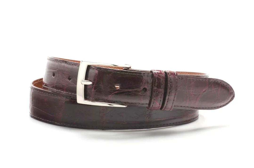 American Alligator Belt - Glossy 1 1/4" - 32mm (Brown)
