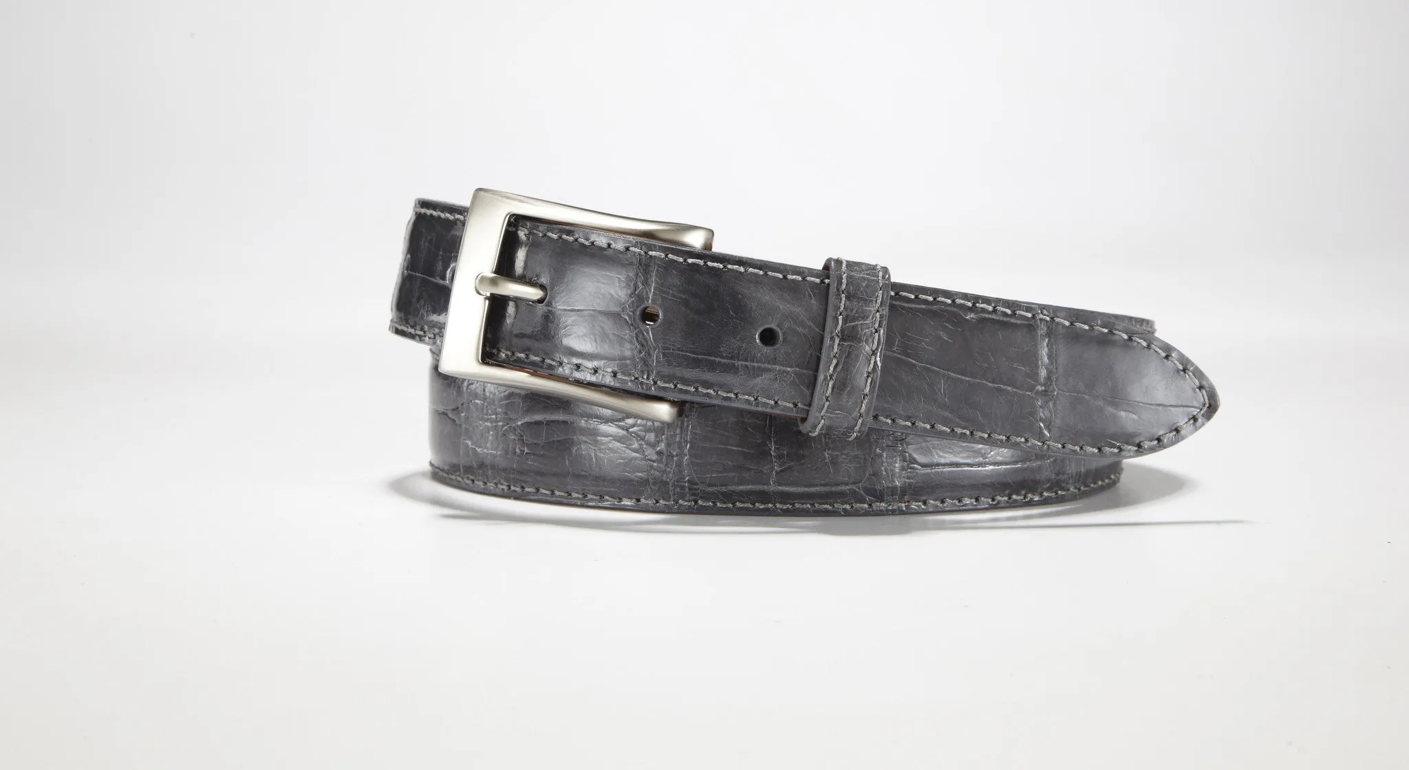 American Alligator Belt - Glossy 1 1/4" - 32mm (Brown)