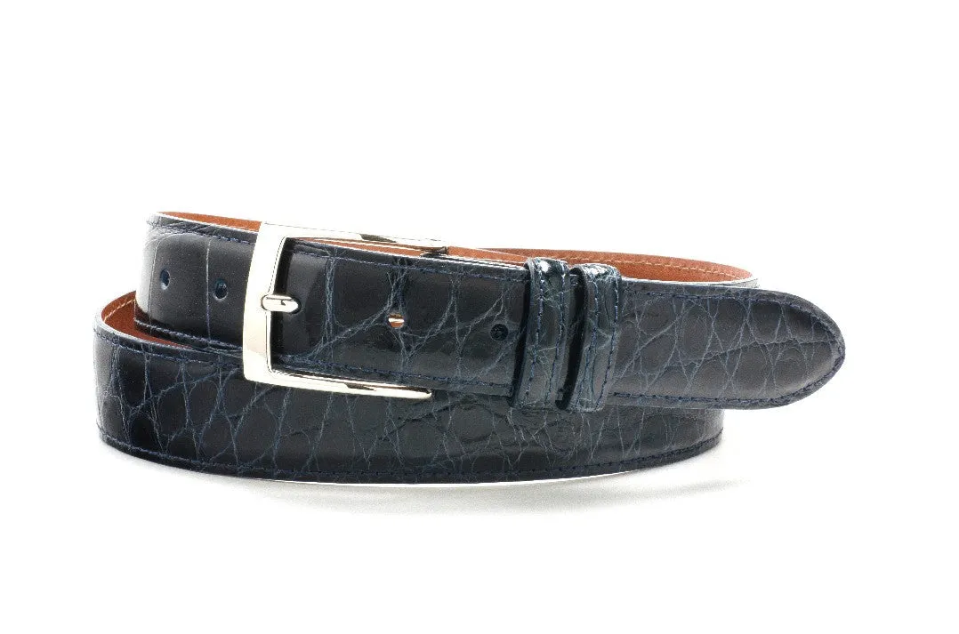 American Alligator Belt - Glossy 1 1/4" - 32mm (Cognac)