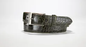 American Alligator Belt - Glossy 1 3/8" - 35mm (Olive)