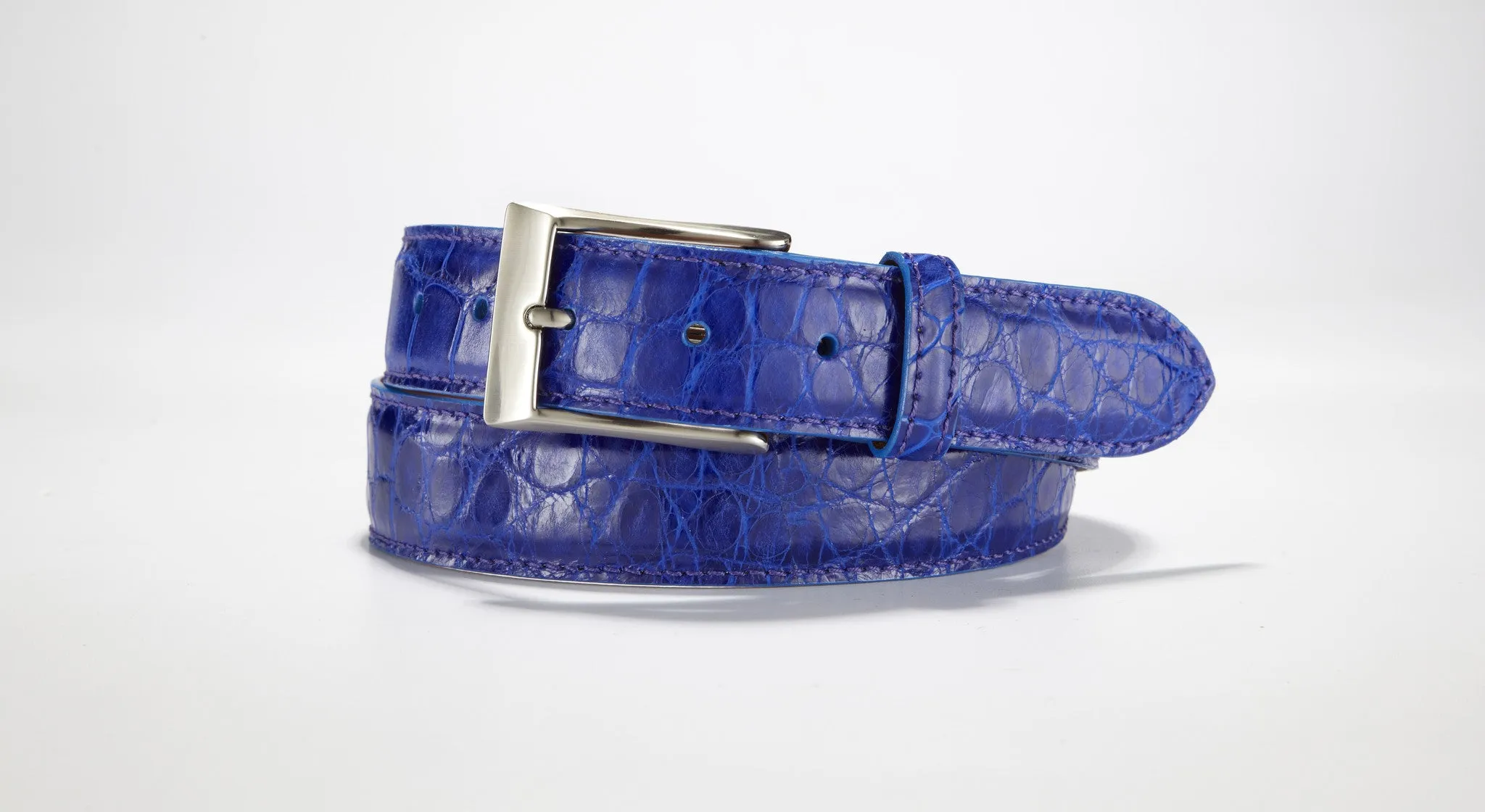 American Alligator Belt - Glossy 1 3/8" - 35mm (Red)