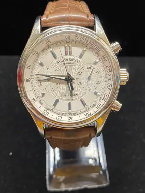 ARMAND NICOLET Chronograph Stainless Steel Automatic Men's Watch-$12K APR w/COA!