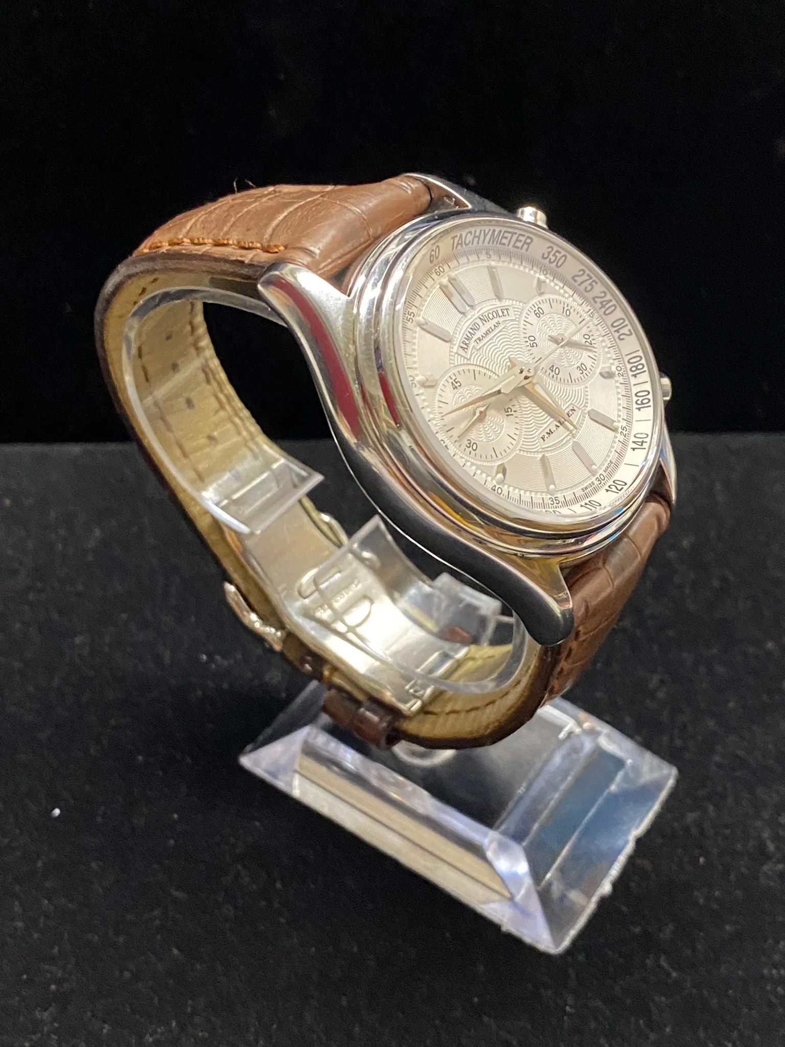 ARMAND NICOLET Chronograph Stainless Steel Automatic Men's Watch-$12K APR w/COA!