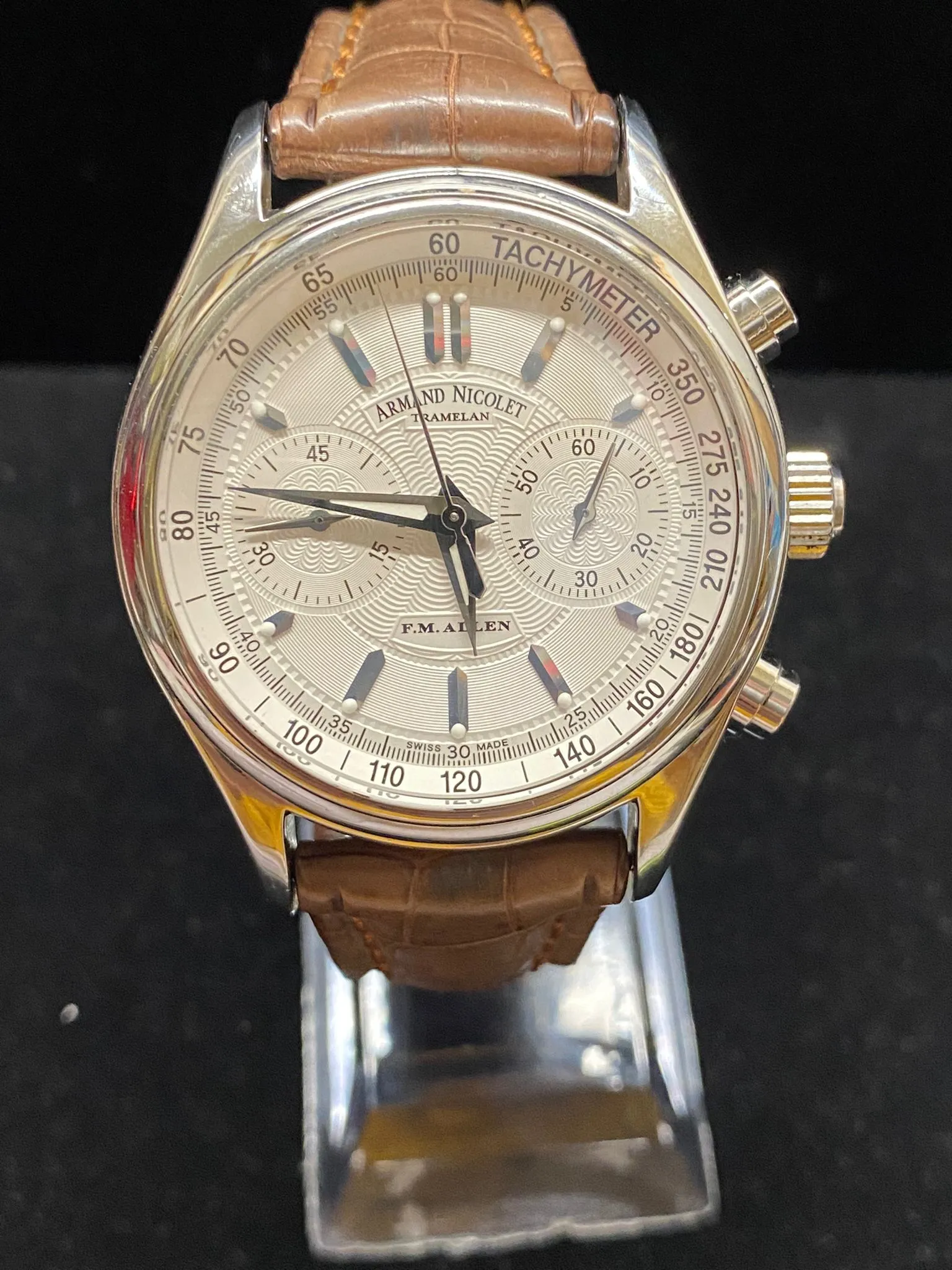 ARMAND NICOLET Chronograph Stainless Steel Automatic Men's Watch-$12K APR w/COA!