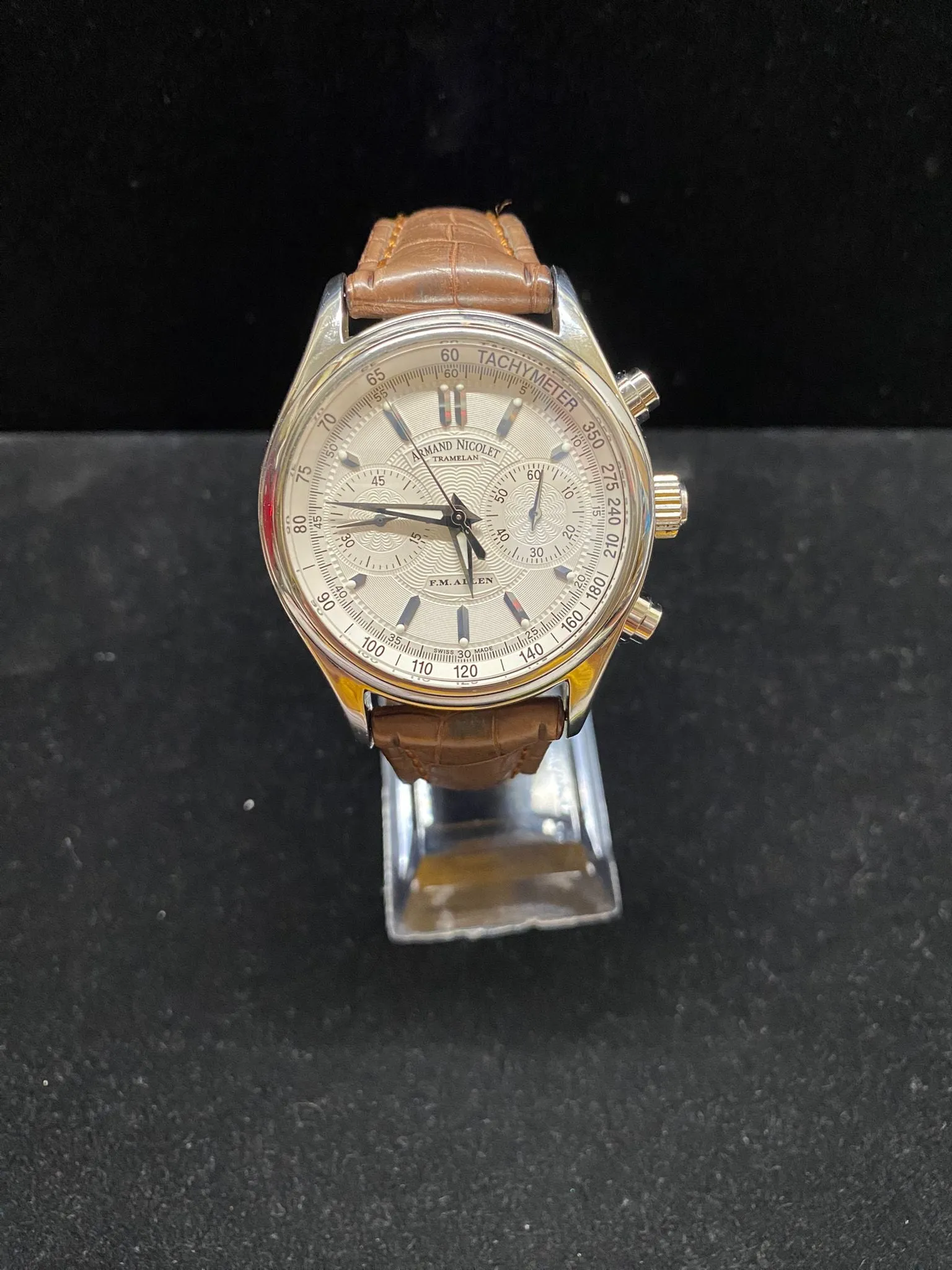 ARMAND NICOLET Chronograph Stainless Steel Automatic Men's Watch-$12K APR w/COA!