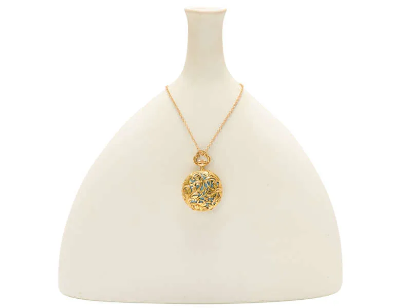 Art Nouveau Enamel Floral Golay, Fils & Stahl Watch