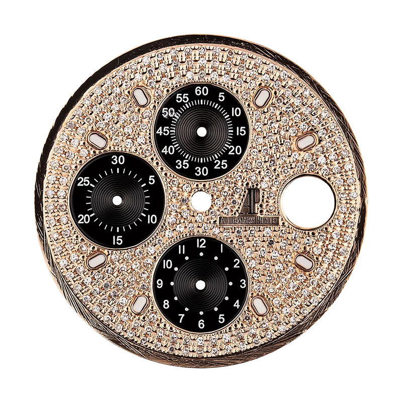 Audemars Piguet 42mm Rose Gold Pavé Diamond Custom Dial