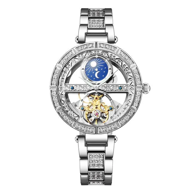 Automatic mechanical ladies watch