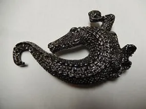 b.b. Simon Alligator Crystal Buckle
