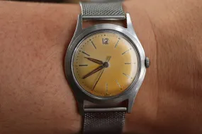 Beautiful tropical Huguenin 17j Manual watch Working well