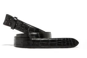 Black Alligator Matte Strap