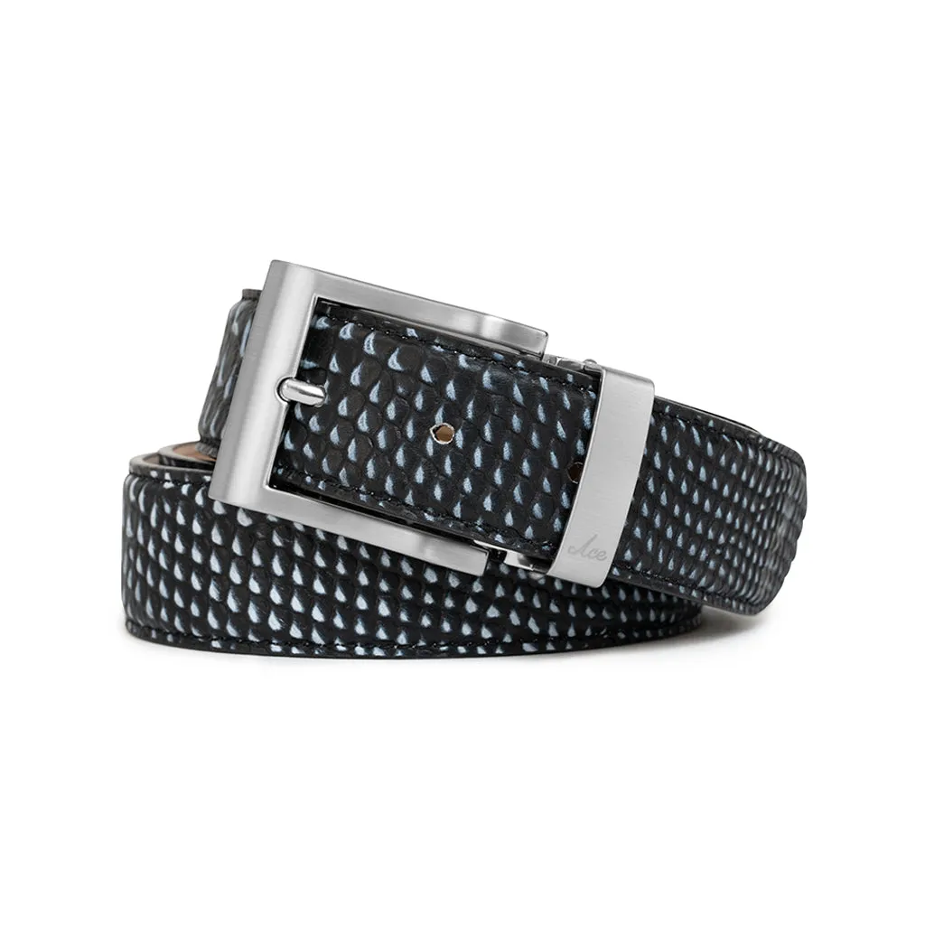 BLACK & WHITE PYTHON BELT