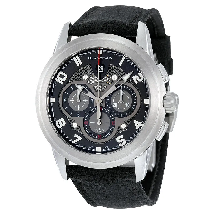 Blancpain L-Evolution Flyback Automatic Chronograph Black Dial Black Leather Men's Watch 560STC-11B30-52B