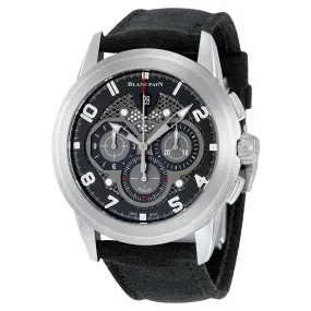 Blancpain L-Evolution Flyback Automatic Chronograph Black Dial Black Leather Men's Watch 560STC-11B30-52B