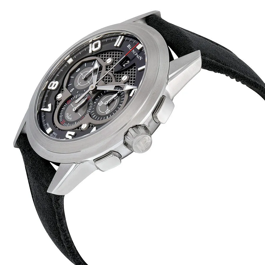Blancpain L-Evolution Flyback Automatic Chronograph Black Dial Black Leather Men's Watch 560STC-11B30-52B