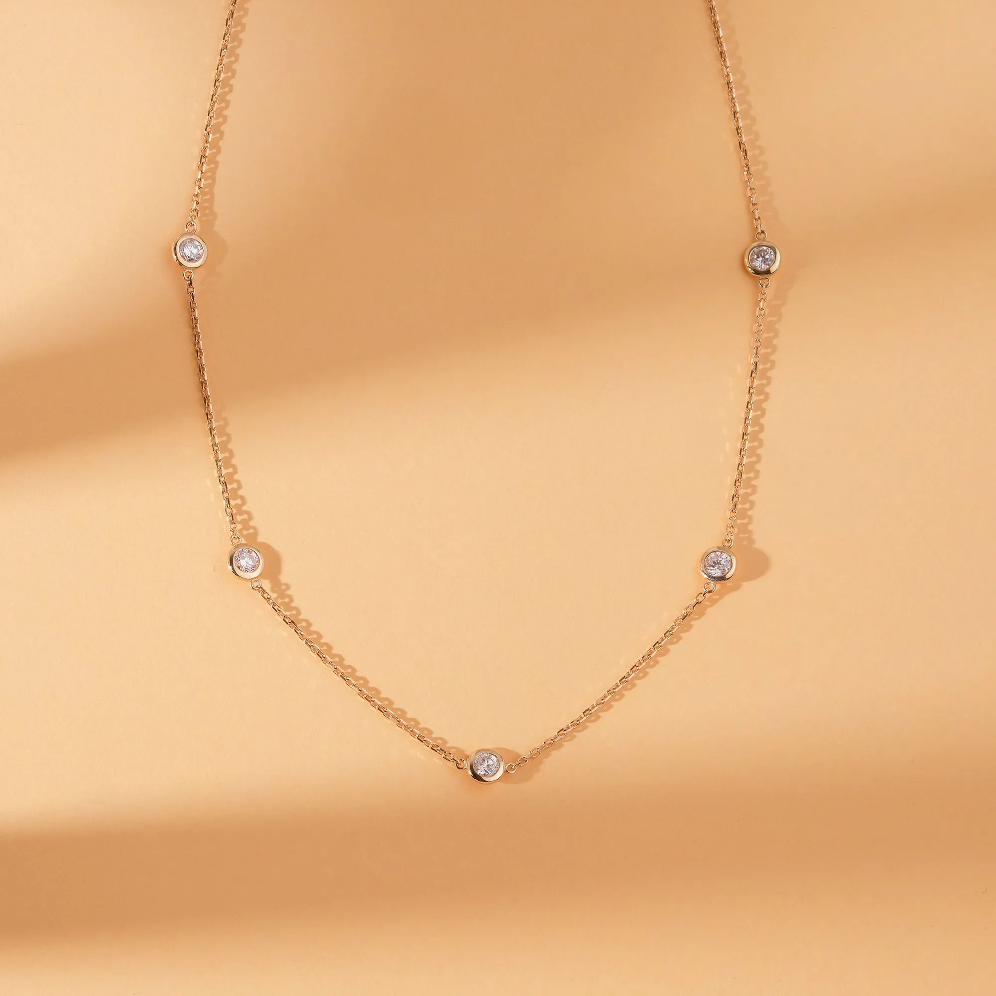 Bold Diamond By The Yard Necklace, Tanya