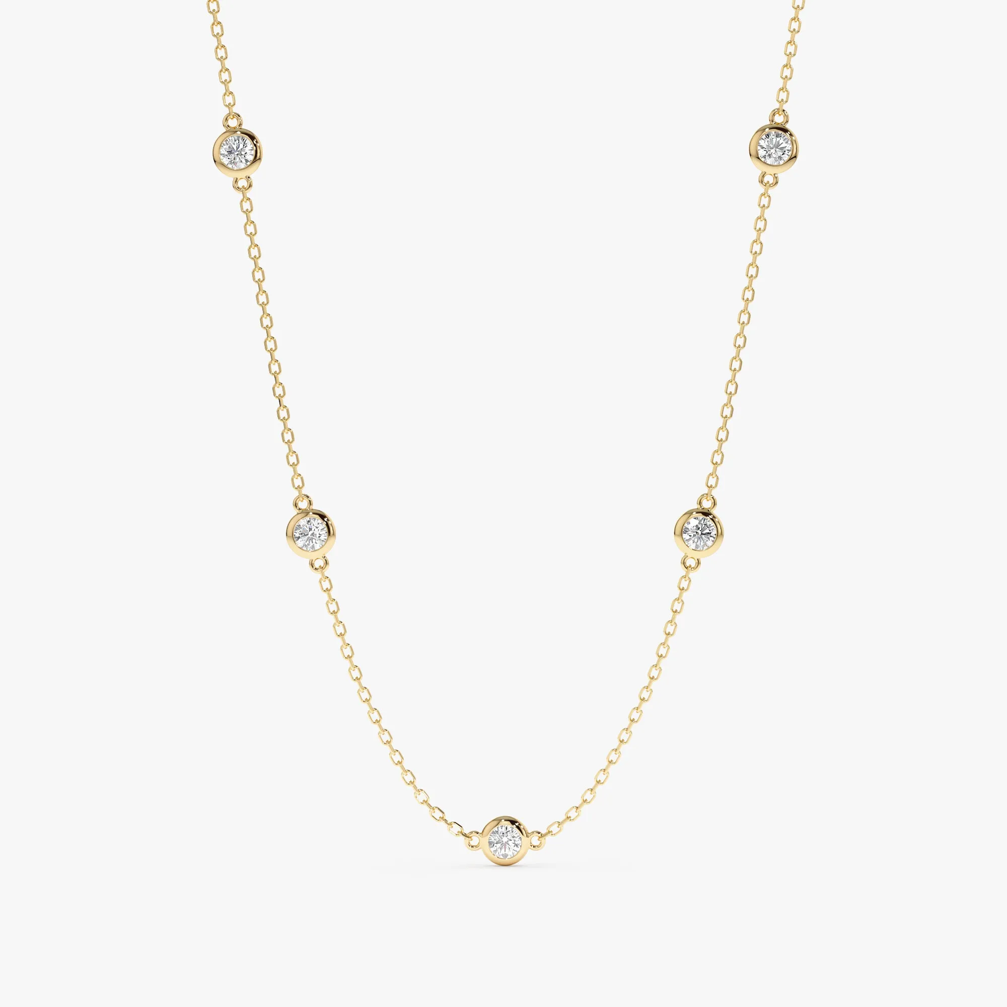 Bold Diamond By The Yard Necklace, Tanya