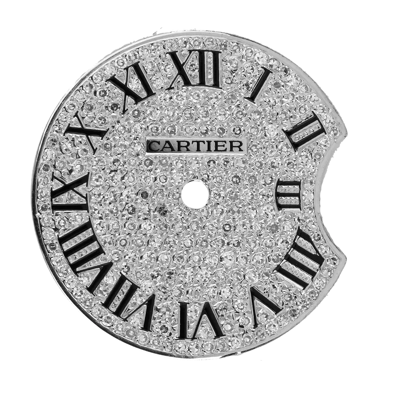 Cartier Ballon Bleu 28mm Diamond Pavé Custom Dial