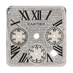 Cartier Santos 100 Chrono XL Diamond Pavé Custom Dial