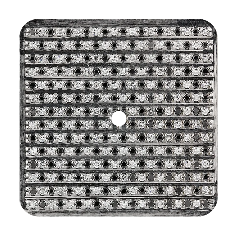 Cartier Santos 100 Large Black and White Diamond Pavé Custom Dial
