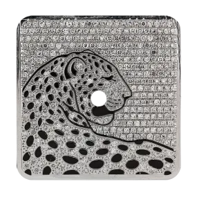 Cartier Santos 100 Large Diamond Pavé Panthère Custom Dial