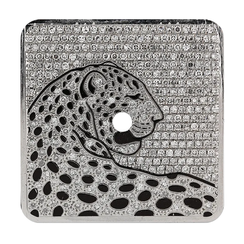 Cartier Santos 100 Large Diamond Pavé Panthère Custom Dial