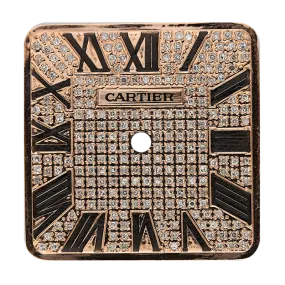 Cartier Santos 100 Large Rose Gold Diamond Pavé Custom Dial