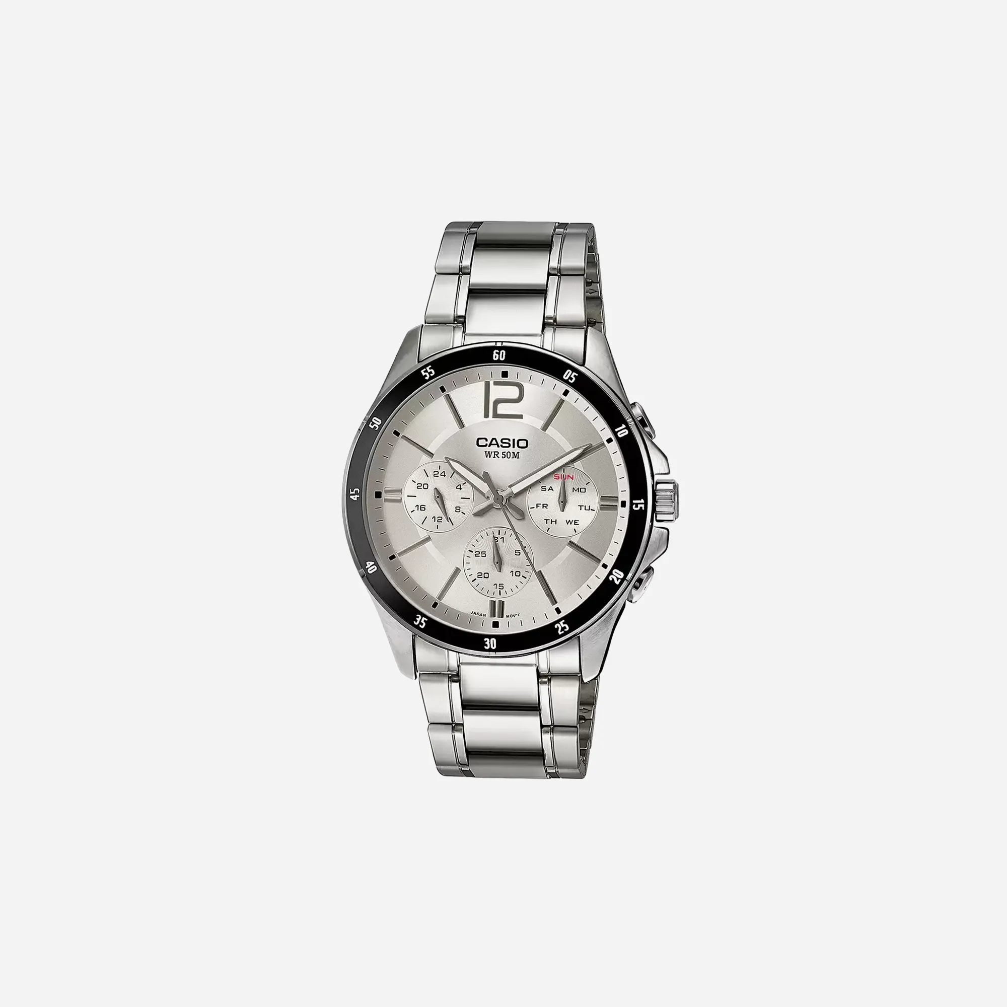 CASIO ENTICER MEN MTP-1374D-7AVDF Silver/Black