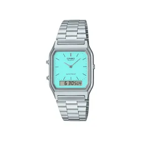Casio Steel Vintage Duo Watch - AQ230A-2A2