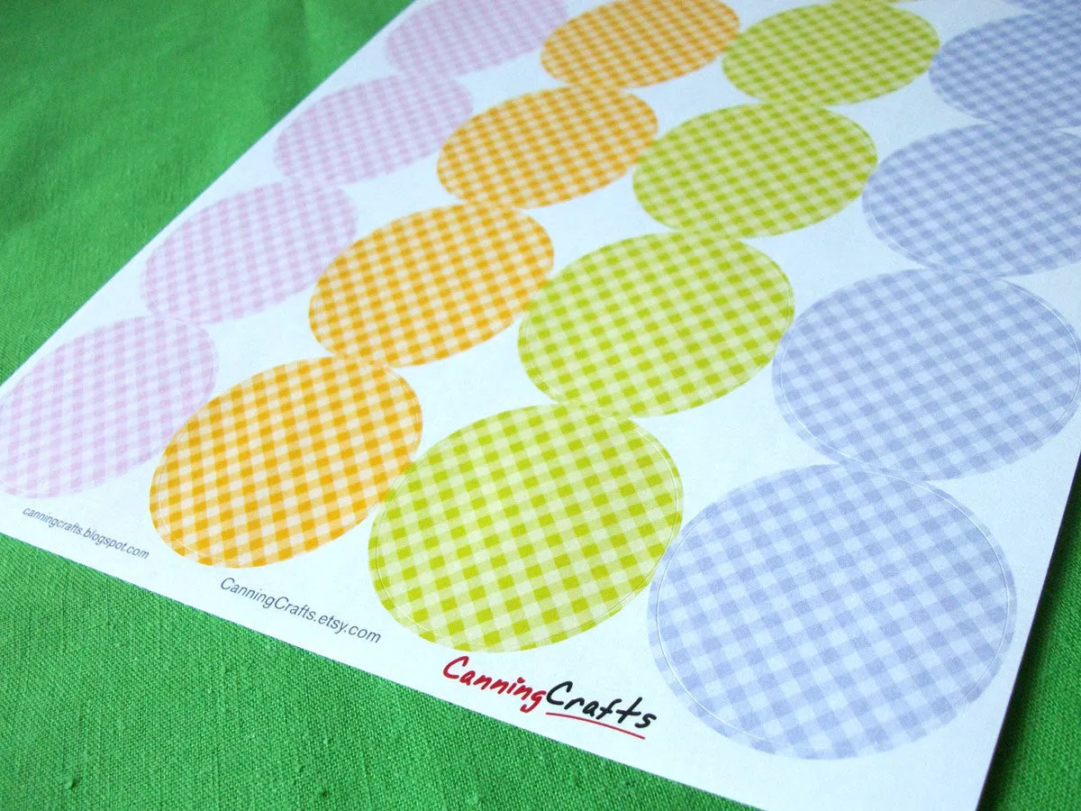 Checkered Canning Labels