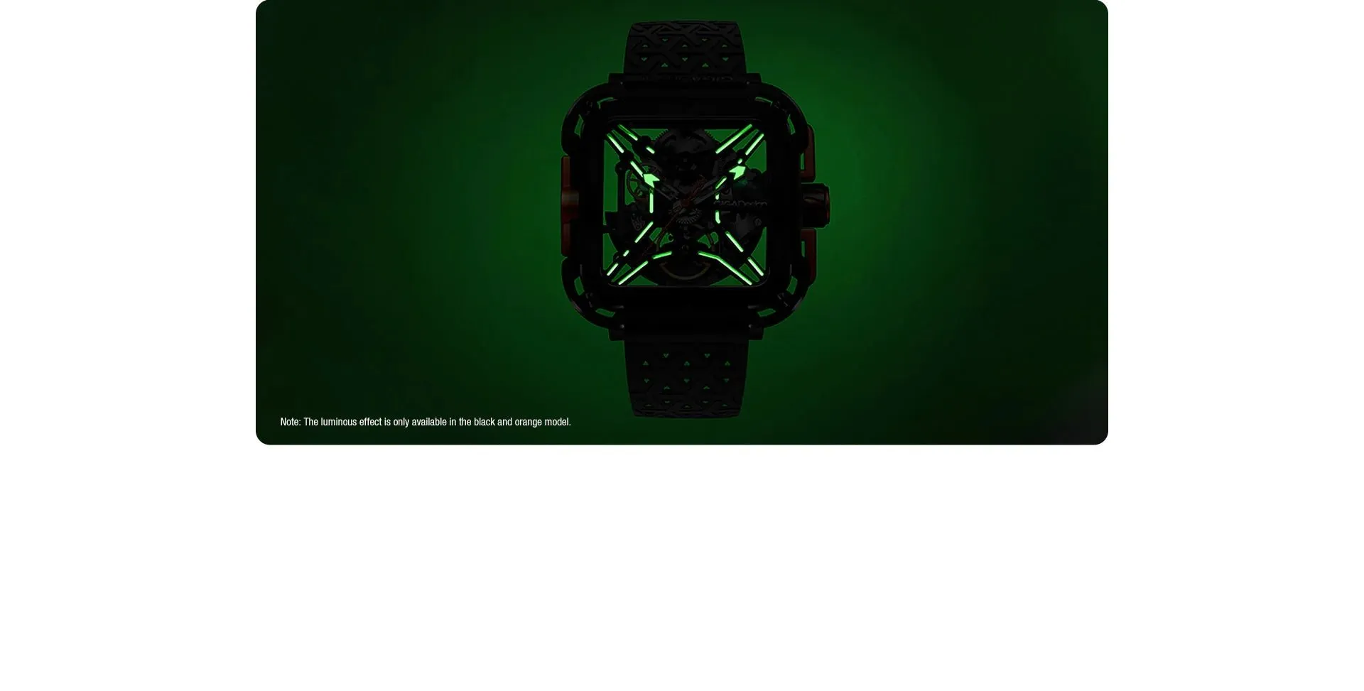 CIGA Design Mechanical Skelton Watch Series X Gorilla Black Orange