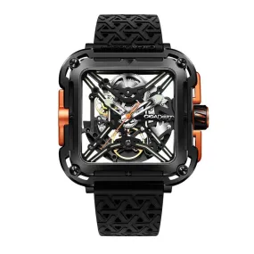 CIGA Design Mechanical Skelton Watch Series X Gorilla Black Orange