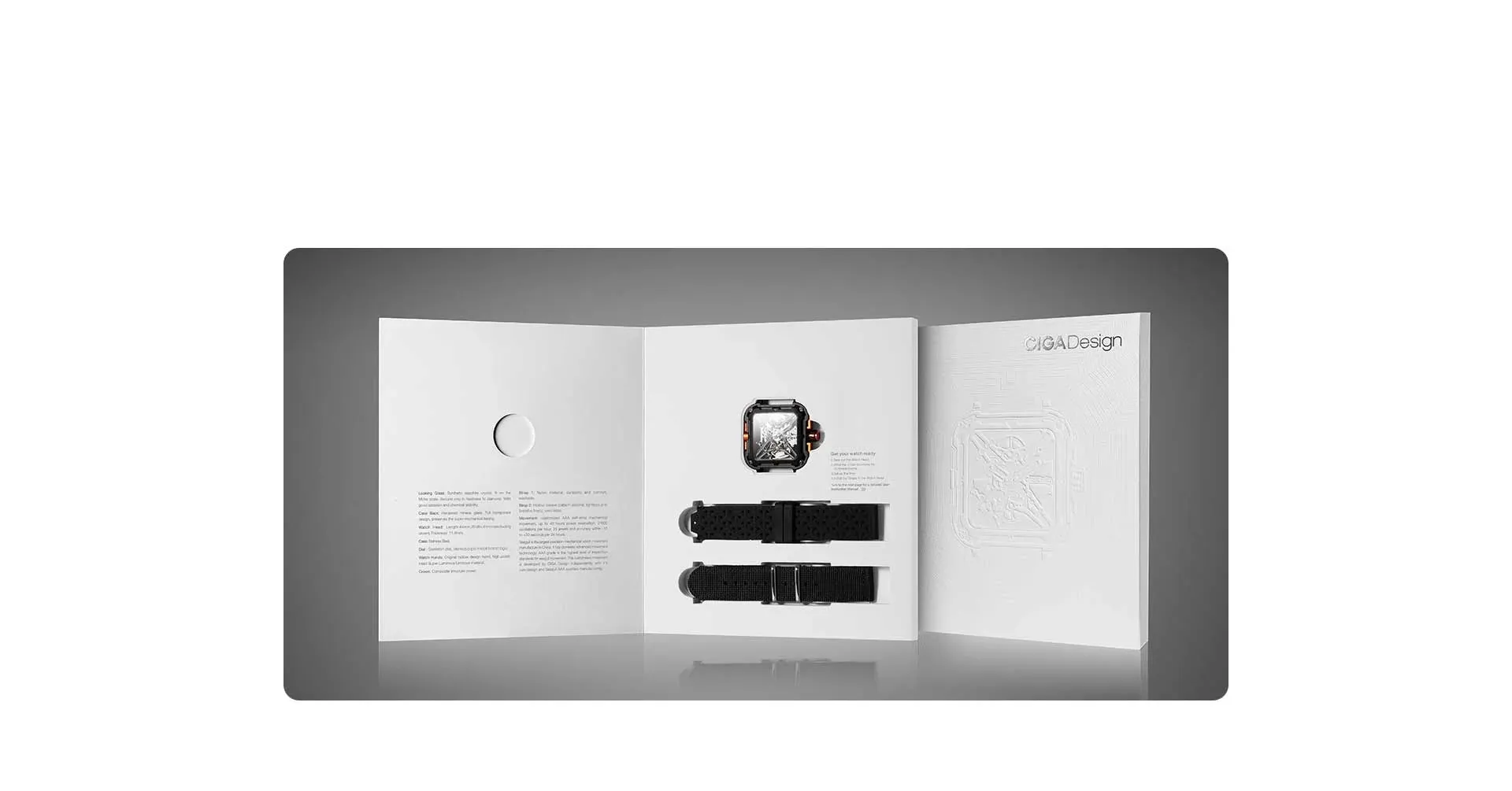 CIGA Design Mechanical Skelton Watch Series X Gorilla Black Orange