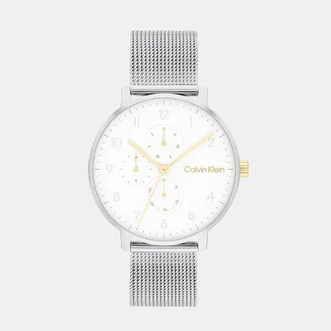 Ck Stun Unisex Silver Multi-Function Mesh Watch 25200405