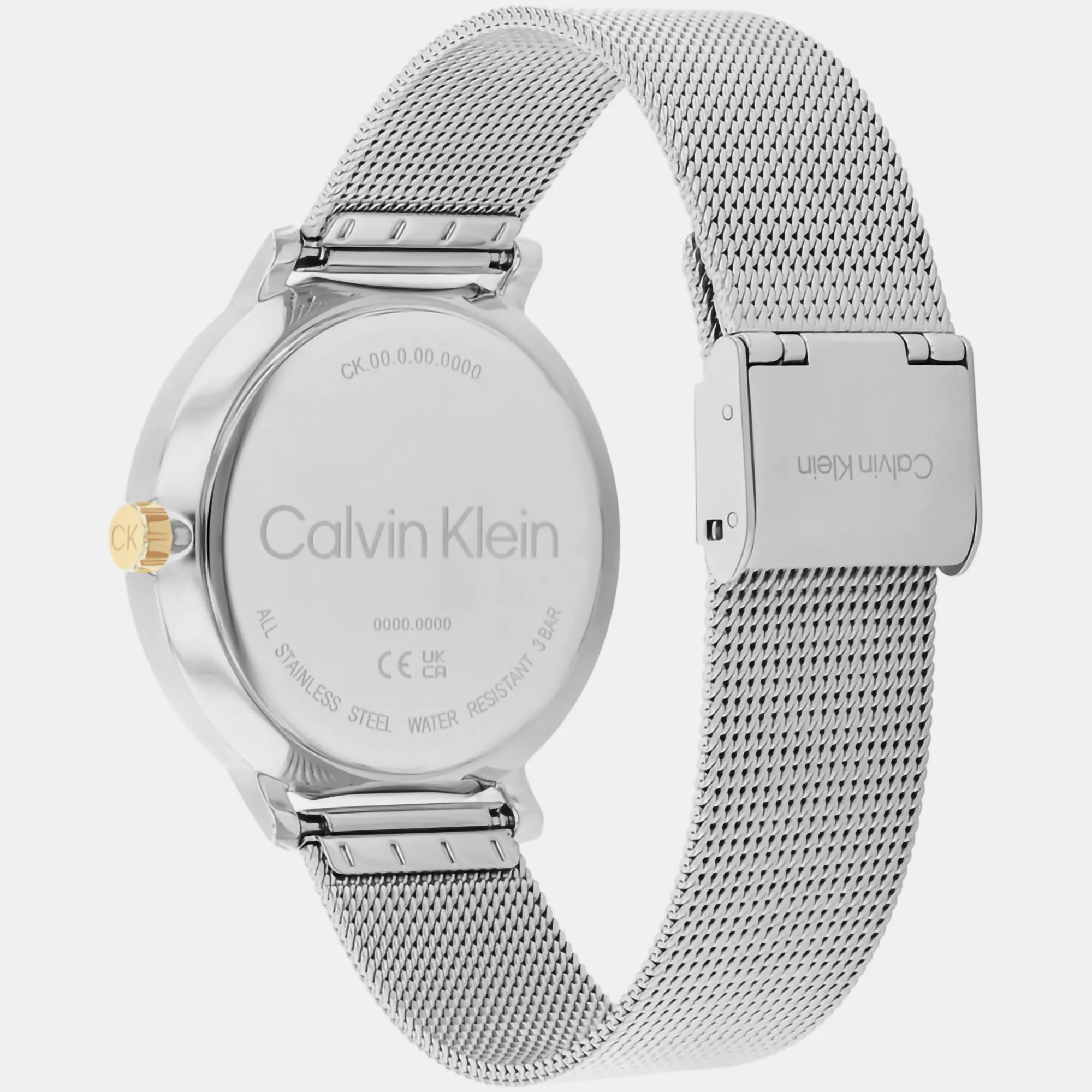 Ck Stun Unisex Silver Multi-Function Mesh Watch 25200405