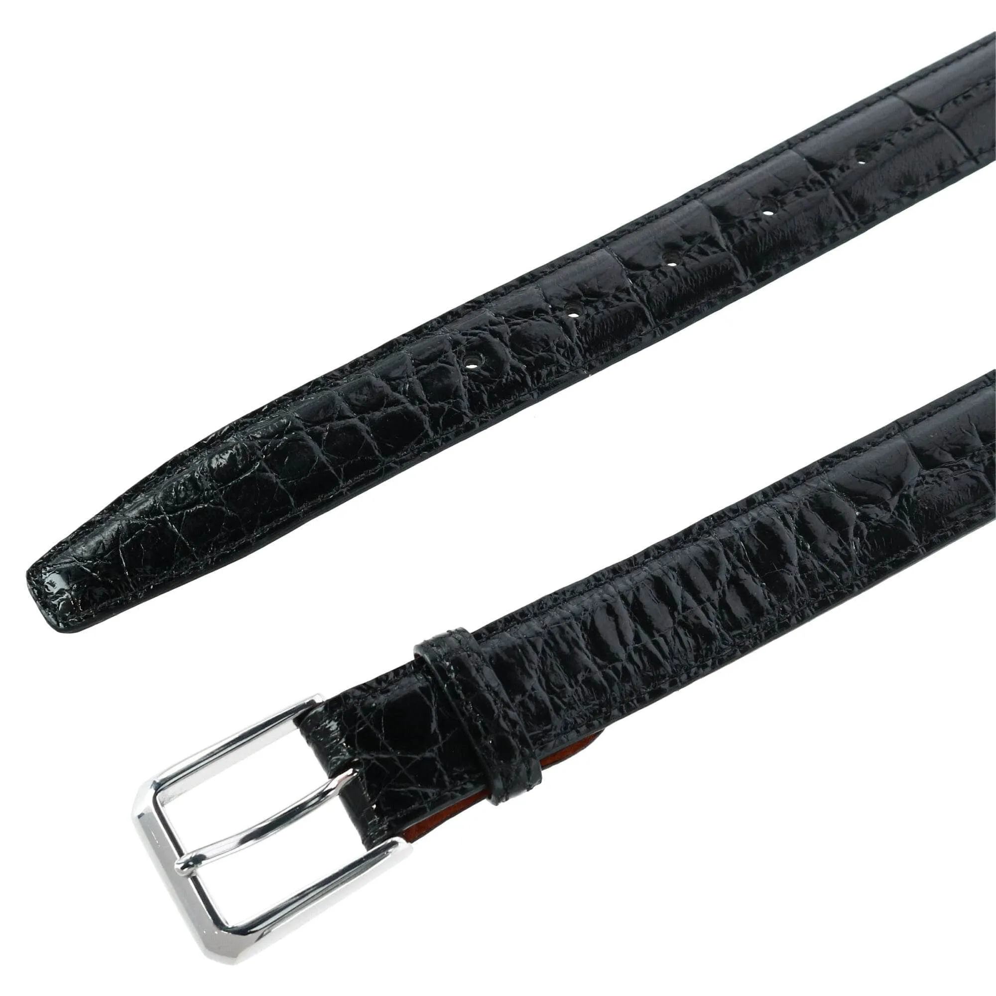 Classic 30MM Genuine Glazed Alligator Belt