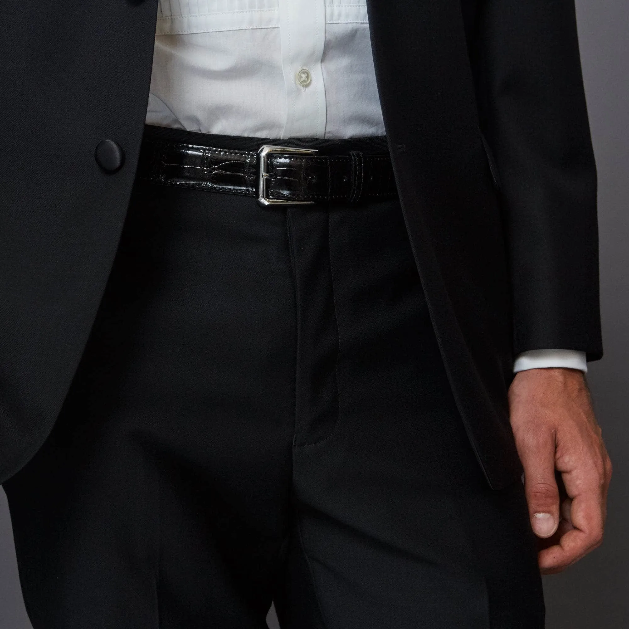 Classic 30MM Genuine Glazed Alligator Belt