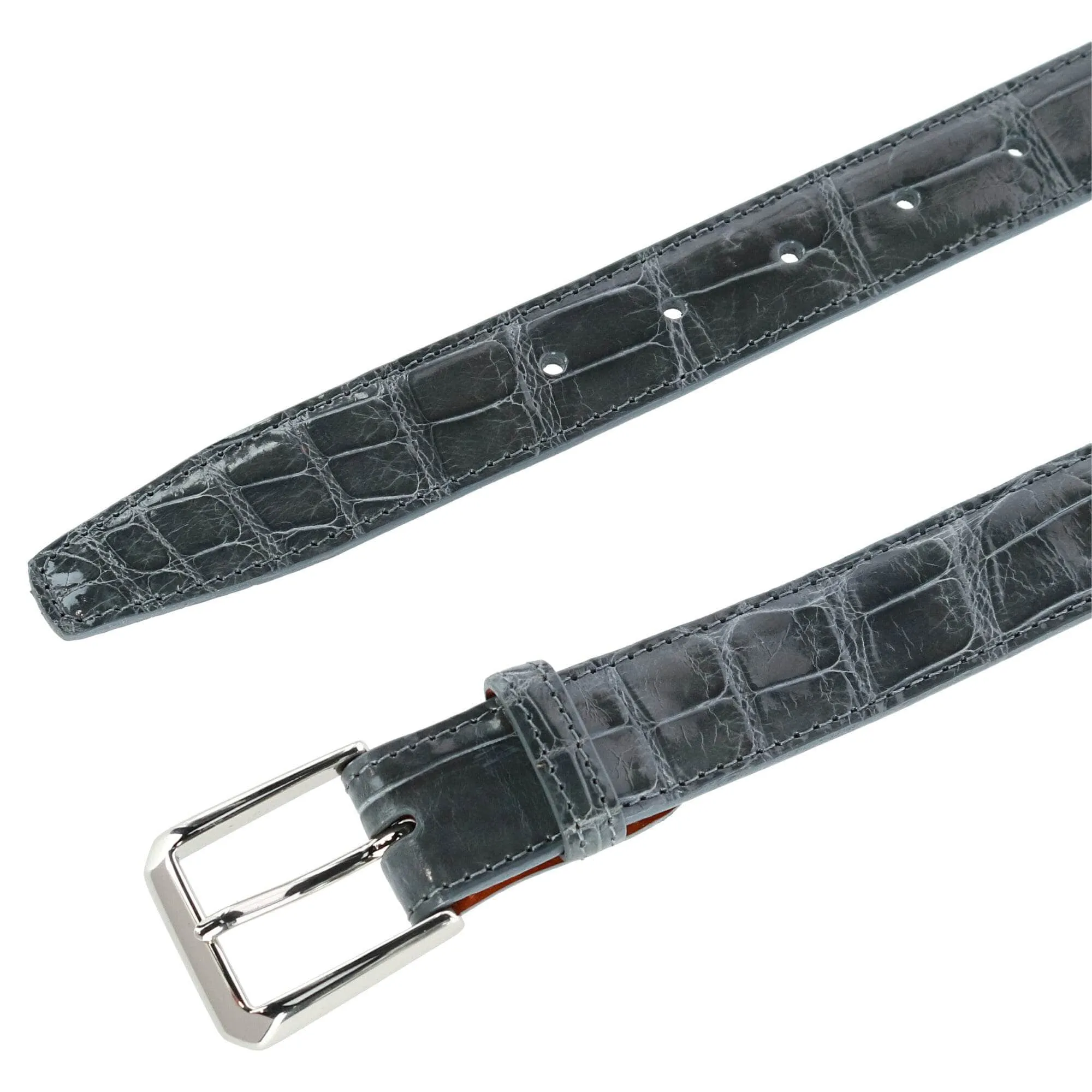 Classic 30MM Genuine Glazed Alligator Belt