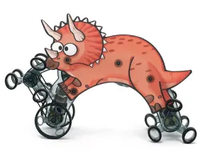 Climbing Triceratops & Hopping T-Rex