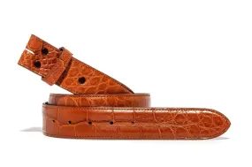 Cognac Alligator Matte Strap