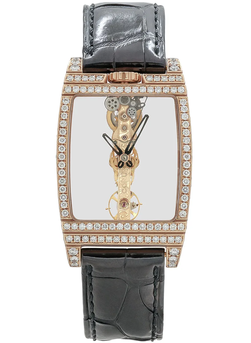 Corum Golden Bridge 18K Rose Gold & Diamonds Lady's Watch