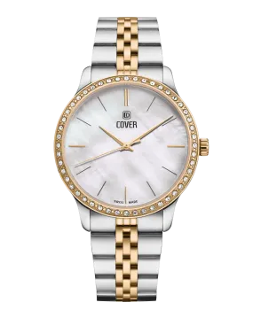 COVER Saraya Crystals Watch White, Bicolor