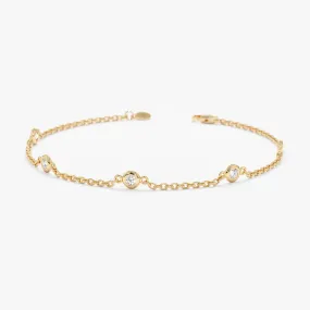 Dainty Diamond By the Yard Bracelet - 0.25ctw, Tanya