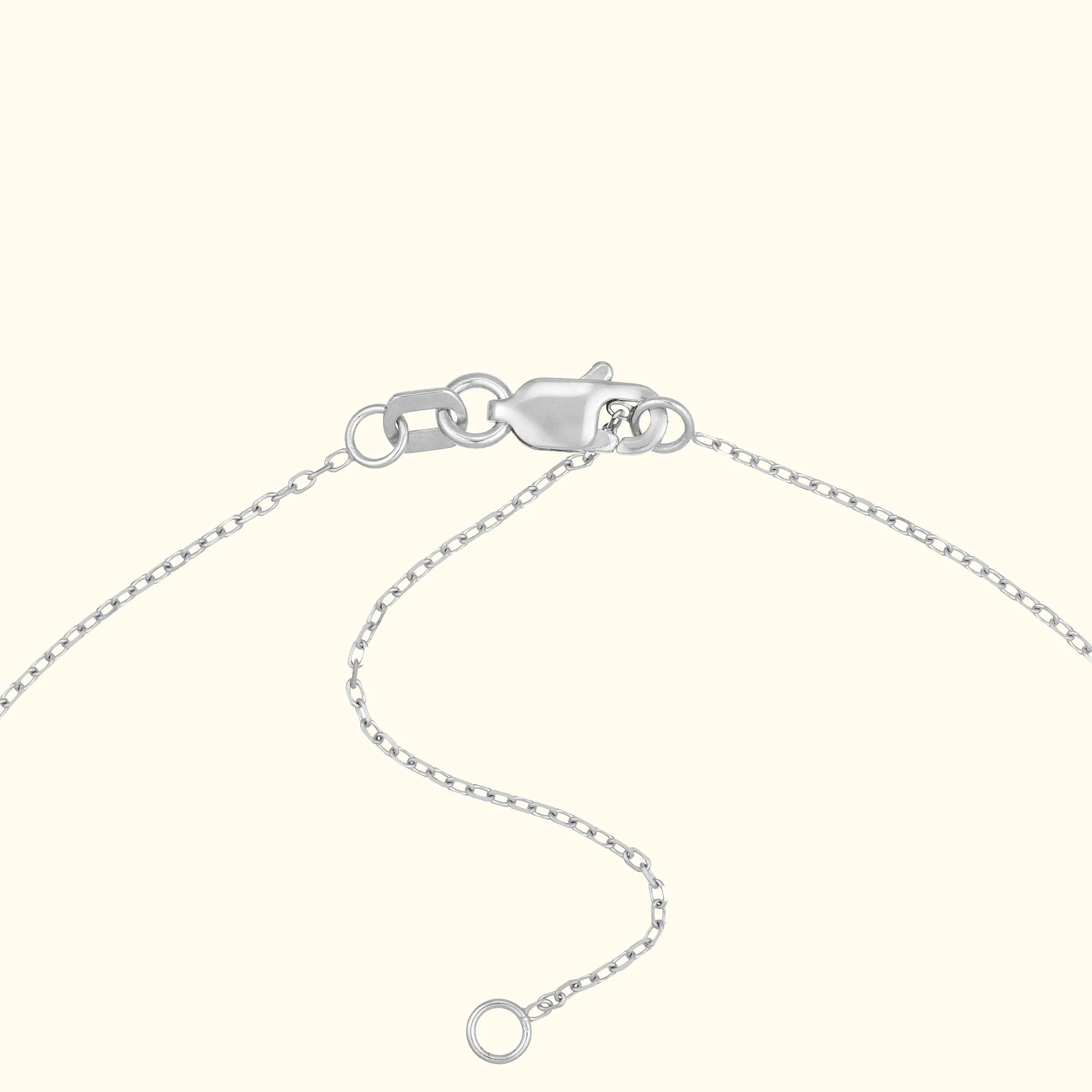 Dancing Block Letters Diamond Bezel Necklace