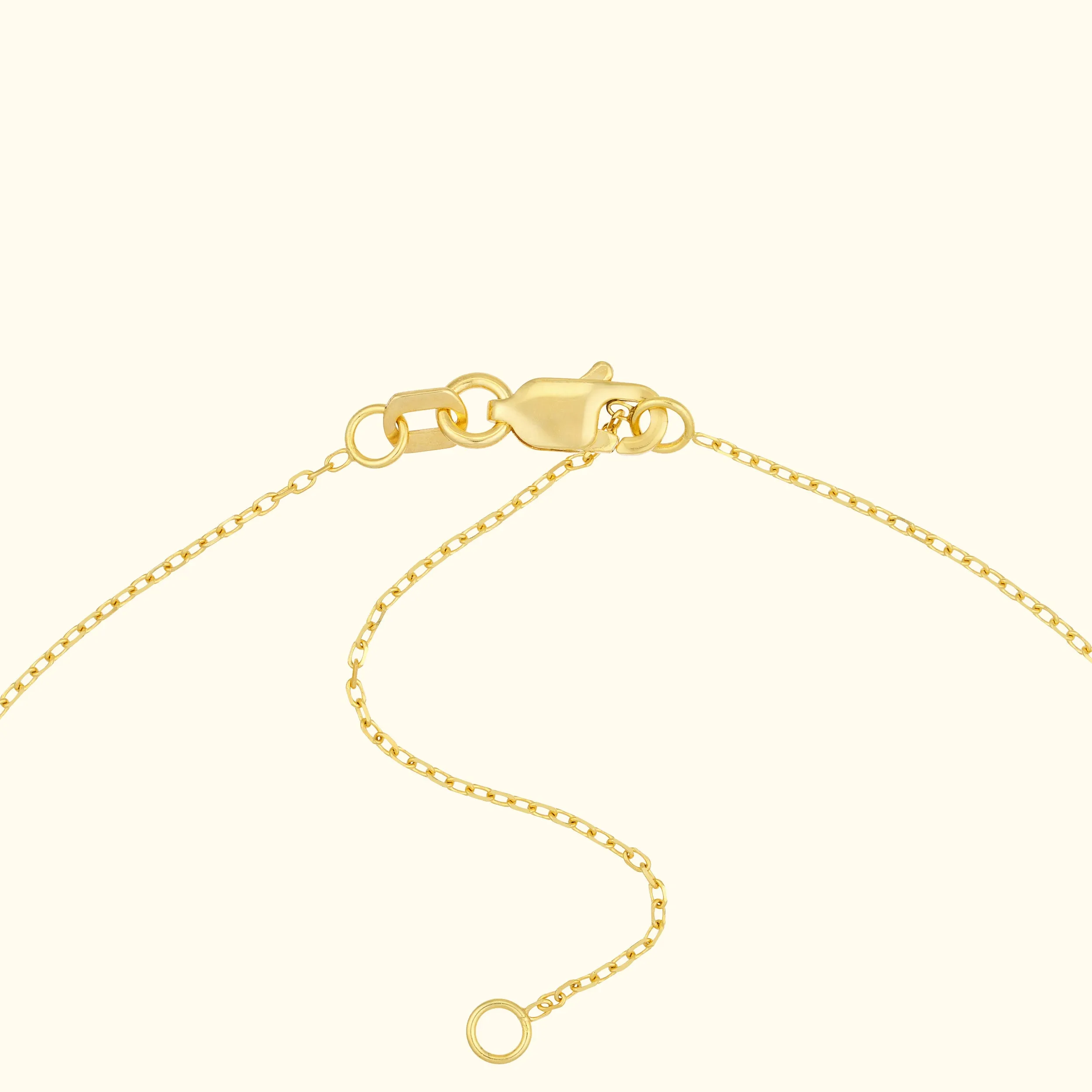 Dancing Block Letters Diamond Bezel Necklace