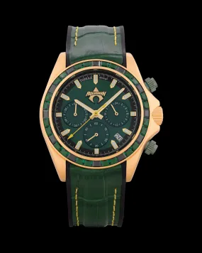 DC Aquaman GR02-A5D1 (Gold/Green) with Black/Green Crystal and Black/Green Rubber Leather Strap