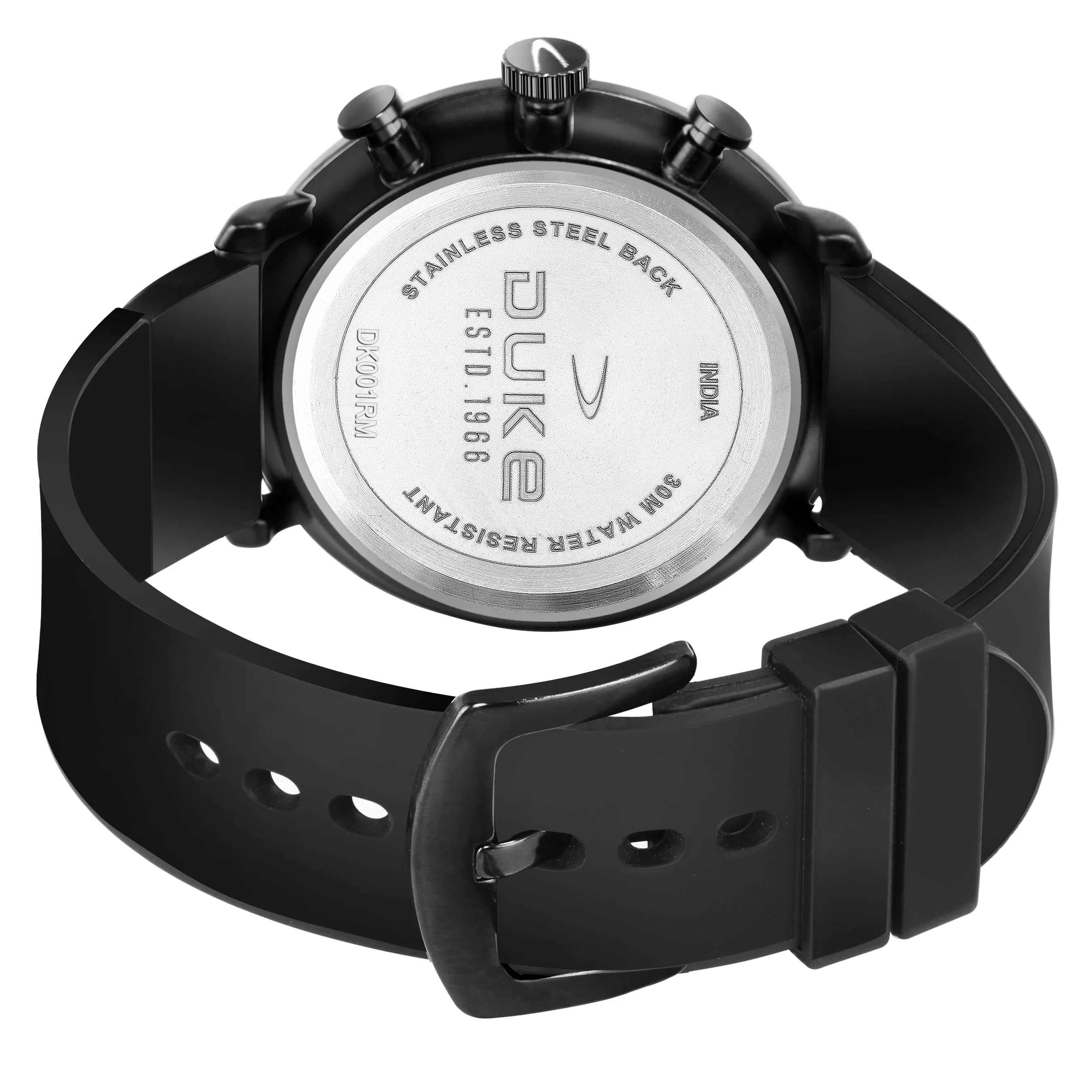 Duke Chronograph Men Watch Stylish PU Leather Strap White Dial (DK4015CRM02C)