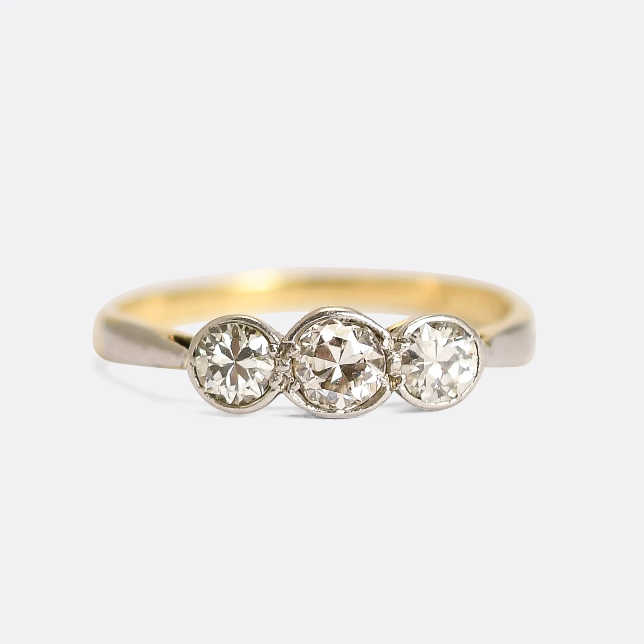 Edwardian Diamond Trilogy Engagement Ring