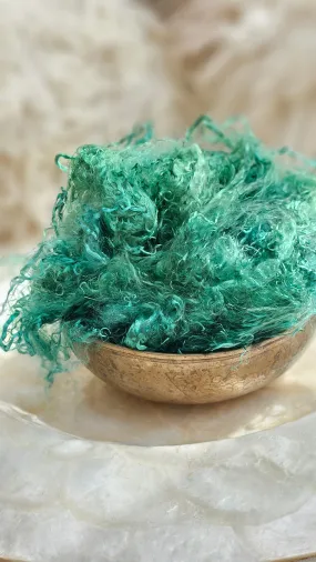 EMERALD Eucalyptus Crimp Hand Dyed Effects Fiber - 2 ounces