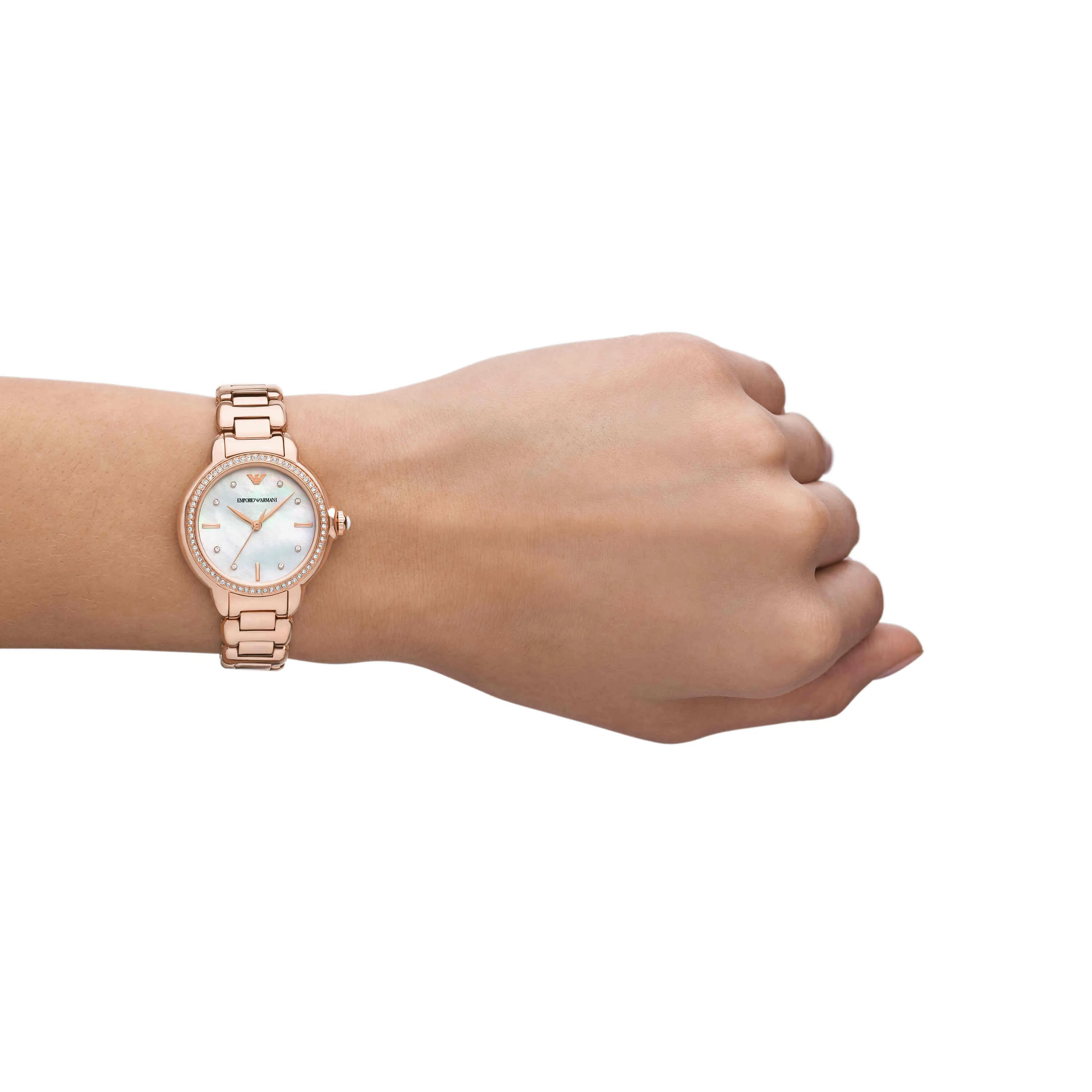 Emporio Armani  Rose Gold Tone Analogue Watch AR11523